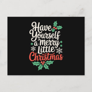 Cartes Pour Fêtes Annuelles Faites-vous un joyeux petit Noël Flocons de neige