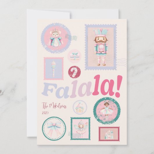 Cartes Pour Fêtes Annuelles Falala Groovy Nutcracker Pastel Christmas (Devant)