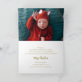 Cartes Pour Fêtes Annuelles Falalala Gold Ombre Script amusant Photo de Noël (Intérieur)