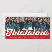 Cartes Pour Fêtes Annuelles Falalalala Bold Script amusant classique de Noël p (Devant)