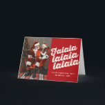 Cartes Pour Fêtes Annuelles Falalalala Bold Script amusant classique de Noël p<br><div class="desc">Conçu par fat*fa*tin. Facile à customiser avec votre propre texte,  photo ou image. Pour des demandes personnalisées,  veuillez contacter fat*fa*tin directement. Des frais personnalisés s'appliquent. www.zazzle.com/fat_fa_tin www.zazzle.com/color_therapy www.zazzle.com/fatfatin_blue_knot www.zazzle.com/fatfatin_red_knot www.zazzle.com/fatfatin_mini_me www.zazzle.com/fatfatin_box www.zazzle.com/fatfatin_design www.zazzle.com/fatfatin_ink</div>