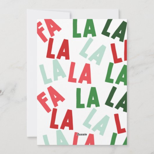 Cartes Pour Fêtes Annuelles FaLaLaNoël (Dos)