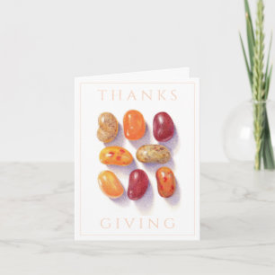Cartes Pour Fêtes Annuelles FALL JELLY BEANS Thanksgiving Note Card