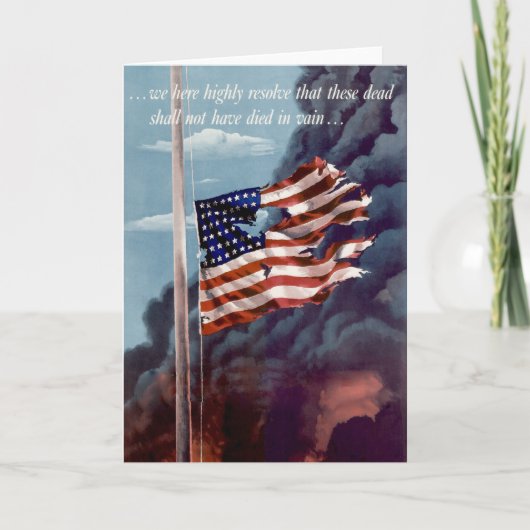 Cartes Pour Fêtes Annuelles Fallen Mais Pas Oublié (Devant)