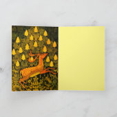 Cartes Pour Fêtes Annuelles FALLOW DEER, FLEURS CHESTNUT TREE Noël (Intérieur)