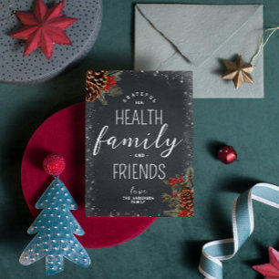 Cartes Pour Fêtes Annuelles Famille Amis Santé Reconnaissants Typographie Noël