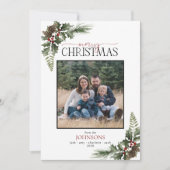 Cartes Pour Fêtes Annuelles Famille au motif écossais baie de forêt rustique e (Devant)