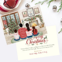 Famille de 4 Fille & Garçon , Noël en famille au c