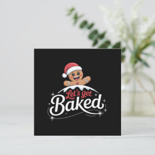 Cartes Pour Fêtes Annuelles Famille de bonhomme en pain d'épice de Noël, faiso