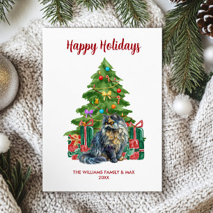 Cartes Pour Fêtes Annuelles Famille de chat persan Noël