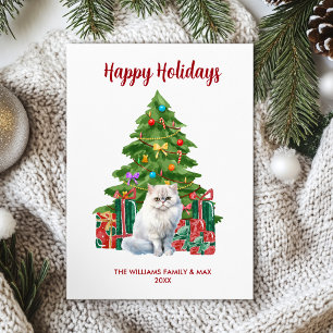 Cartes Pour Fêtes Annuelles Famille de chat persan Noël