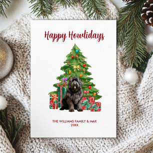 Cartes Pour Fêtes Annuelles Famille de chien Terre-Neuve Noël