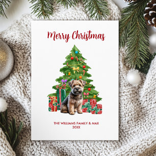 Cartes Pour Fêtes Annuelles Famille de chien Terrier Noël