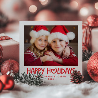 Cartes Pour Fêtes Annuelles Famille de coeur fantaisiste Photo Joyeux