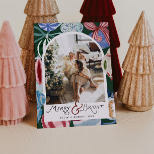 Cartes Pour Fêtes Annuelles Famille de décorations fantaisistes Photo de Noël