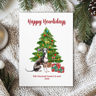 Cartes Pour Fêtes Annuelles Famille de lévrier pour Noël