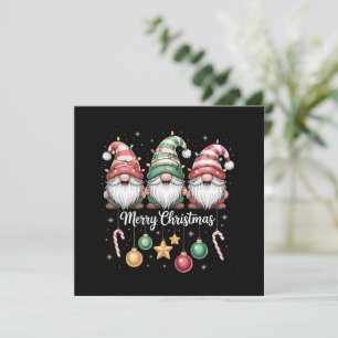 Cartes Pour Fêtes Annuelles Famille de lutins de Noël Gnome Noël Correspondant