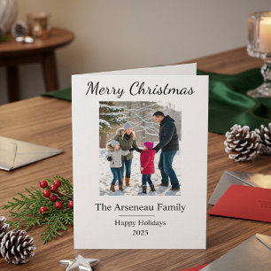 Cartes Pour Fêtes Annuelles Famille de photos personnalisées modernes