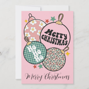 Cartes Pour Fêtes Annuelles Famille de photos Retro Vintage de Noël