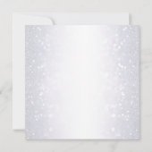 Cartes Pour Fêtes Annuelles Famille d'hiver Festive Parties scintillant argent (Dos)