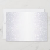 Cartes Pour Fêtes Annuelles Famille d'hiver Parties scintillant argent (Dos)