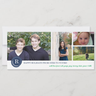 Cartes Pour Fêtes Annuelles Famille initiale