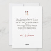 Cartes Pour Fêtes Annuelles Famille Llama de Noël (Dos)