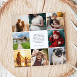 Cartes Pour Fêtes Annuelles Famille moderne 8 Photo Collage Carré de Noël<br><div class="desc">Un design unique et original pour cette carte de famille de Noël carré,  avec un collage photo de 8.</div>