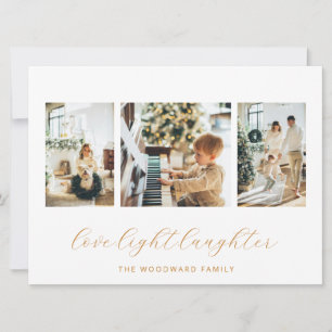 Cartes Pour Fêtes Annuelles Famille Moderne de 3 Photos