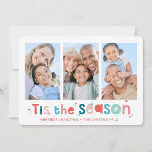 Cartes Pour Fêtes Annuelles FAMILLE MULTI PHOTO citation c'est la saison paste