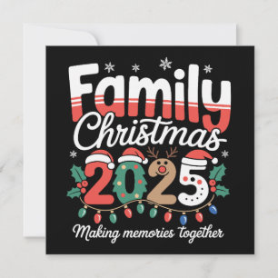 Cartes Pour Fêtes Annuelles Famille Noël 2025 Équipe de vacances de Noël assor