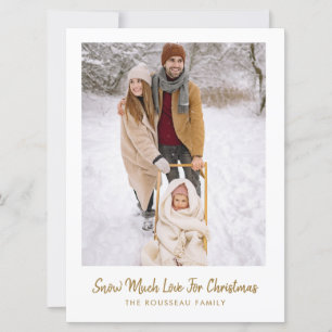 Cartes Pour Fêtes Annuelles Famille Noël Photo Neige