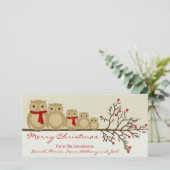 Cartes Pour Fêtes Annuelles Famille Owl (Debout devant)