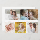 Cartes Pour Fêtes Annuelles Famille personnalisée Heureuse Sainte-Valentin mod (Devant / Derrière)