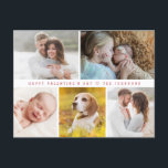 Cartes Pour Fêtes Annuelles Famille personnalisée Heureuse Sainte-Valentin mod<br><div class="desc">Partagez l'amour avec notre Heureuse Sainte-Valentin moderne Custom Family Photos postCard. Cette carte offre une touche contemporaine et personnalisée à vos salutations de la Saint-Valentin. Customisez-le avec vos photos de famille pour un message unique et chaleureux. Le design moderne ajoute une touche de style, ce qui en fait une façon...</div>
