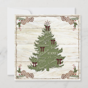 Cartes Pour Fêtes Annuelles Famille Photo Collage Ferme Noël Arbre Joie