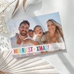 Cartes Pour Fêtes Annuelles FAMILLE PHOTO moderne coloré typographie superposi<br><div class="desc">par kat massard >>> kat@simplysweetPAPERIE.com <<< Envoyer et message spécial supplémentaire avec style et pizzazz cette année... Personnalisé avec vos détails & photos mes produits de vacances modernes sont sûrs de se démarquer de l'abondance de salutations que vos amis et votre famille recevront cette saison et fera un souvenir spécial...</div>
