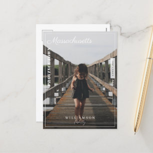 Cartes Pour Fêtes Annuelles Famille Photo Moderne Editorial Destination