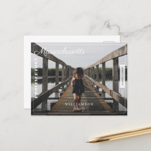 Cartes Pour Fêtes Annuelles Famille Photo Moderne Editorial Destination