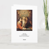 Cartes Pour Fêtes Annuelles Famille Sacrada (Dos)