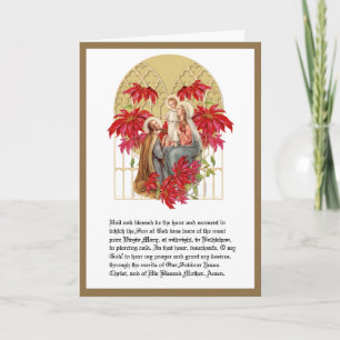 Cartes Pour Fêtes Annuelles Famille Sainte de Noël Religieux St. André Neuvain