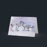 Cartes Pour Fêtes Annuelles Famille Snowman<br><div class="desc">Famille Snowman</div>
