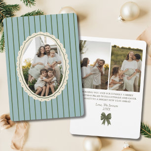 Cartes Pour Fêtes Annuelles Famille vintage Barrière verte 3 Photo