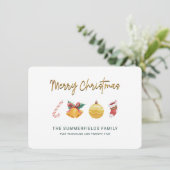 Cartes Pour Fêtes Annuelles Family Christmas Modern Chic Elegant (Debout devant)