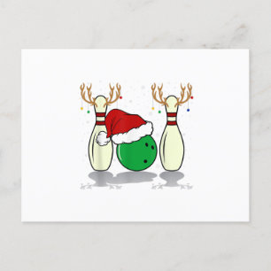 Cartes Pour Fêtes Annuelles family matching christmas bowling santa xmas