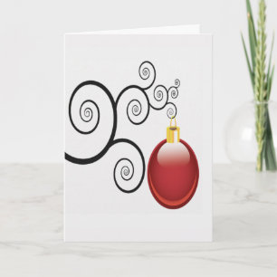 Cartes Pour Fêtes Annuelles Fancy Rouge Noël Ornement Fêtes Noël