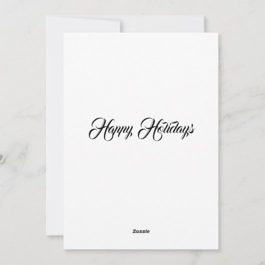 Cartes Pour Fêtes Annuelles Fancy Tuxedo Chat Winter Flora Frame (Dos)