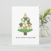 Cartes Pour Fêtes Annuelles Fantaisie Business Chat Noël (Debout devant)