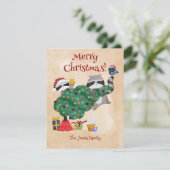 Cartes Pour Fêtes Annuelles Fantaisie de Noël (Debout devant)