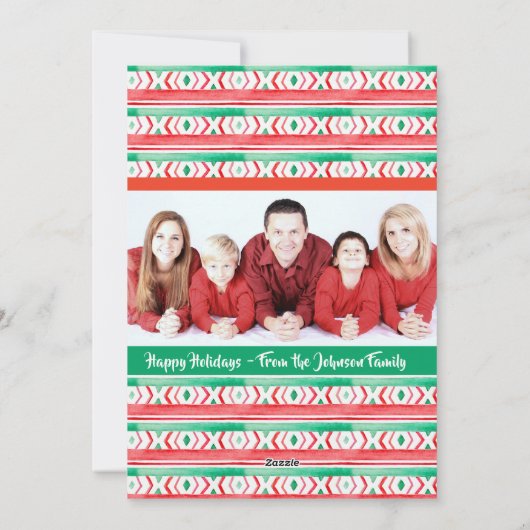 Cartes Pour Fêtes Annuelles Fantaisie de photo de Noël Lama et motif (Dos)